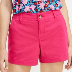 4/$25 Loft The Wash Twill 4” Short in Pink size 4 Chino Casual Cotton Blend